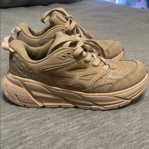 Hoka Beige Athletic Sneakers